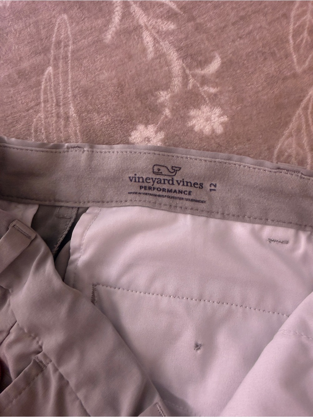 Vineyard Vines Kids Performance Pants  in Light Gray